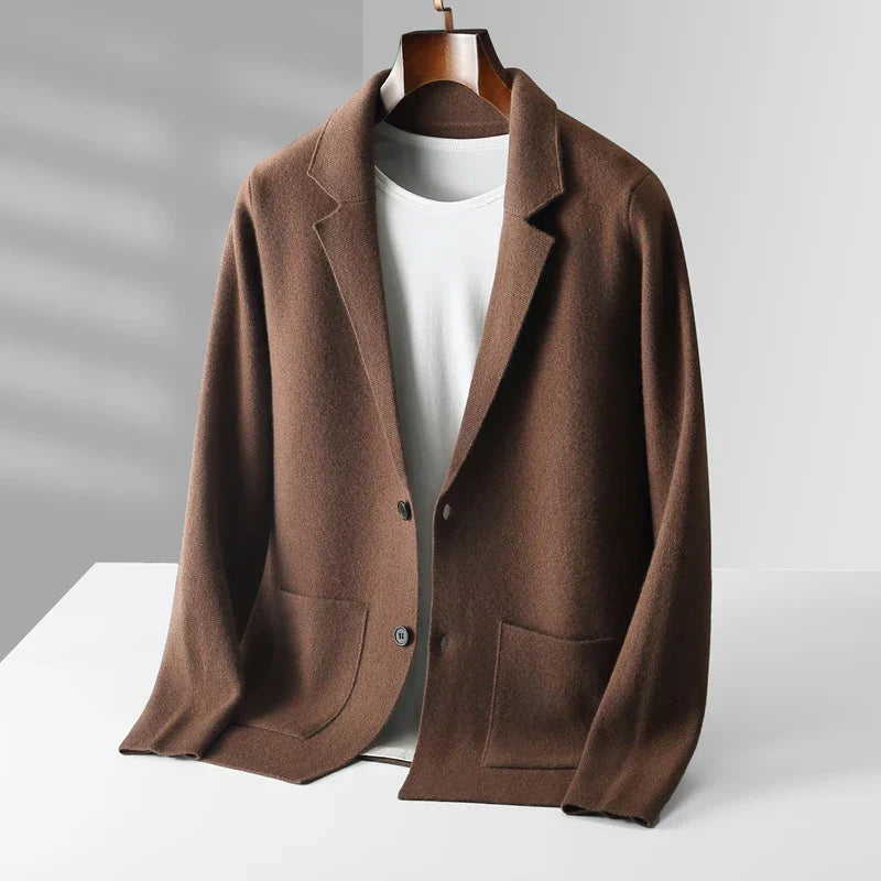 Solid color knitted base wool sweater - 100% pure cashmere